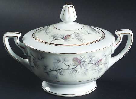 Olympia (Pine Cones) Sugar Bowl & Lid