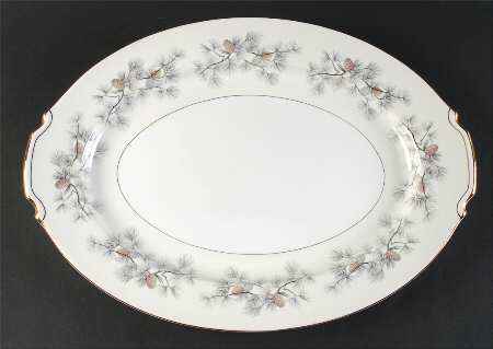 Olympia (Pine Cones) 17" Oval Serving Platter