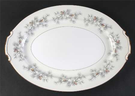 Olympia (Pine Cones) 14" Oval Serving Platter