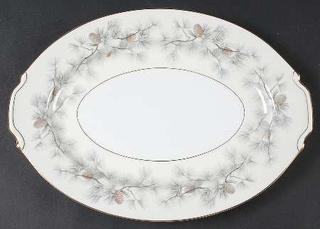 Olympia (Pine Cones) 12" Oval Serving Platter