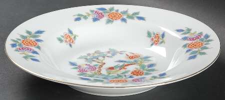 Oriental Garden Rim Soup Bowl