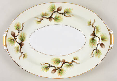 Pinecone 12" Oval Serving Platter