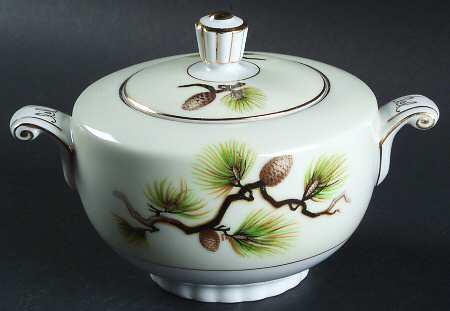 Pinecone Sugar Bowl & Lid