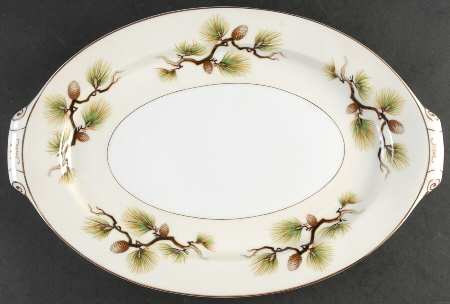 Pinecone 15" Oval Serving Platter