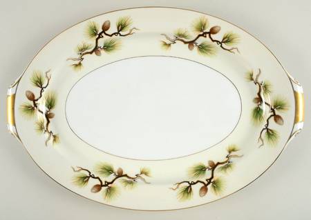 Pinecone 17" Oval Serving Platter