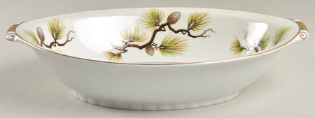 Shasta Pine Cream 10" Oval Vegetable Bowl