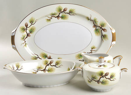 Shasta Pine Cream 5 Piece Hostess Set
