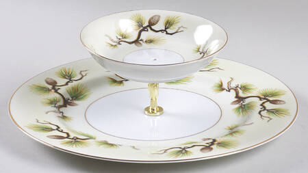 Shasta Pine Cream 3 1/4"-3 7/8" Chip & Dip/Veg Set 2 Pce (DP/FR) HC