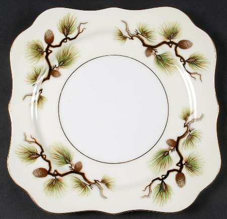 Shasta Pine Cream Square Salad Plate