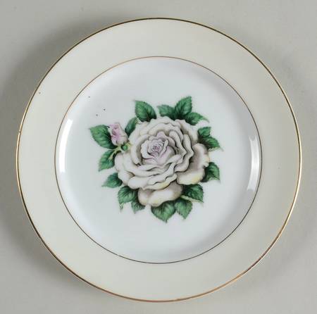 White Rose Bread & Butter Plate