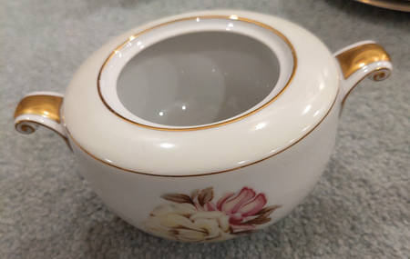 Yellow Rose Sugar Bowl No Lid