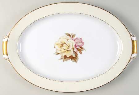 Yellow Rose 17" Oval Serving Platter
