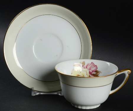 Yellow Rose Footed Cup & Saucer Set