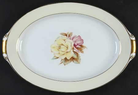 Yellow Rose 12" Oval Serving Platter