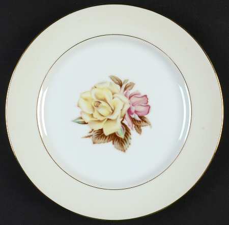 Yellow Rose Salad Plate