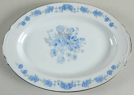 Blue Hour 12" Oval Serving Platter