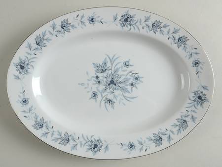 Champlain (Pointed Flowers) 12" Oval Serving Platter