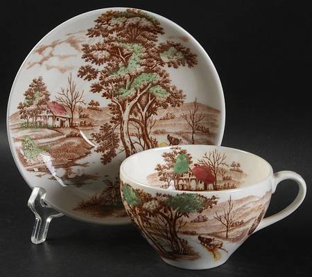 Countryside (Japan) Flat Cup & Saucer Set