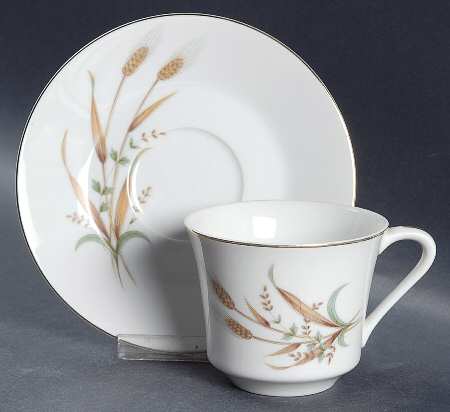 Golden Harvest Flat Cup & Saucer Set