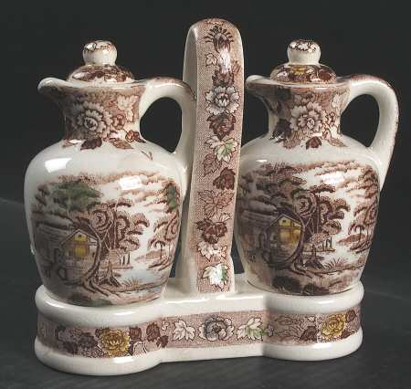 Mountain Woodland Vinegar and Oil Tray Set