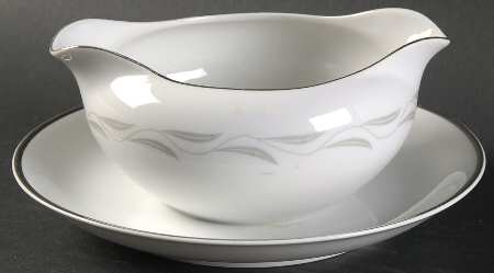 Paris Night Gravy Boat with Attached Underplate