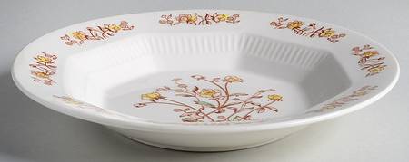 Prairie Flower Rim Soup Bowl
