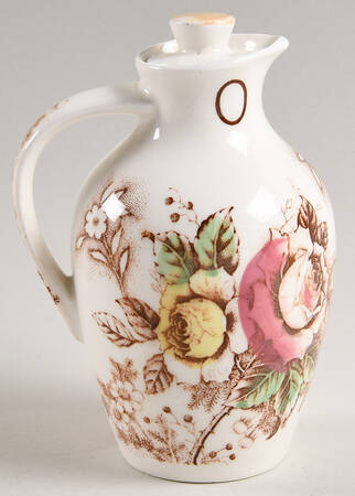 Rose Arbor Brown Multicolor Oil Cruet and Stopper