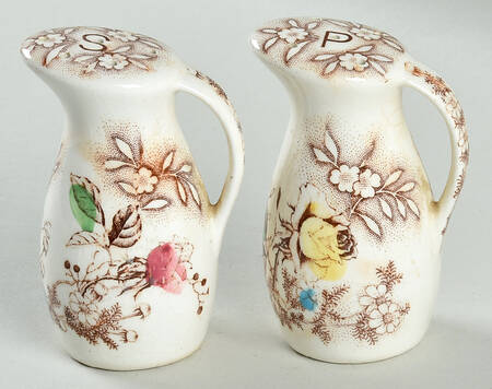 Rose Arbor Brown Multicolor Salt & Pepper Set
