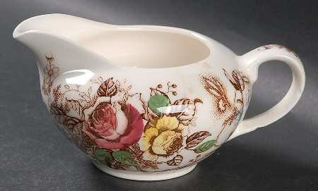 Rose Arbor Brown Multicolor Creamer
