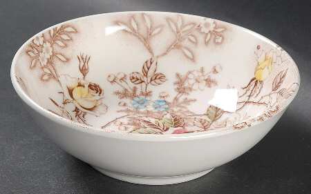Rose Arbor Brown Multicolor Coupe Cereal Bowl