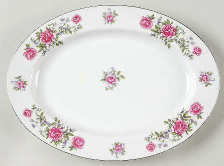 Rose Ann 12" Oval Serving Platter