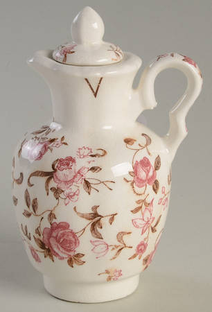Rose Garden Vinegar Cruet and Stopper