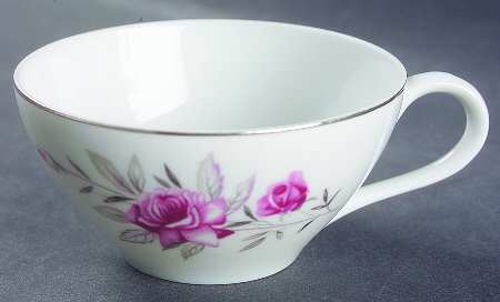 Wild Rose (Platinum Trim) Flat Cup