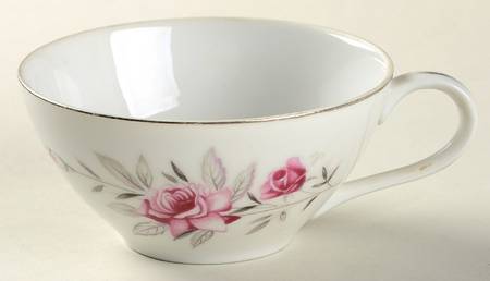 Wild Rose (Platinum Trim) Flat Cup