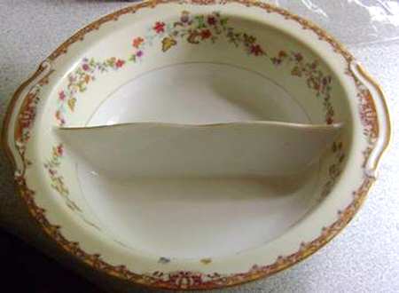 L'Automne Oval Divided Vegetable Bowl