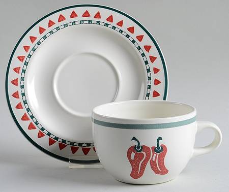 Caliente Flat Cup & Saucer Set