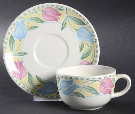 Elena Flat Cup & Saucer Set