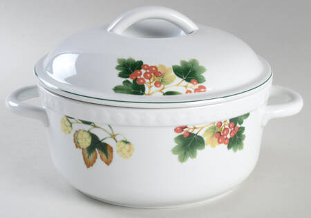 English Country Fruit 1.5 Qt Round Covered Casserole