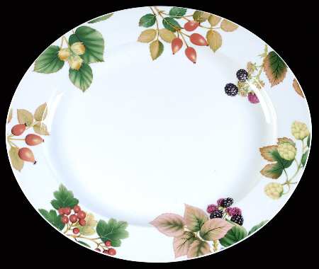 English Country Fruit 13" Oval Serving Platter