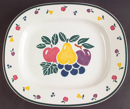 Fancy Fruit 13" Oval Serving Platter