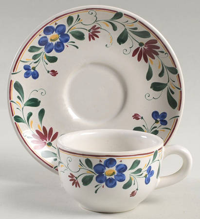 Francesca Flat Demitasse Cup & Saucer Set