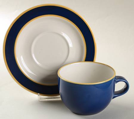 Fusions Sapphire Flat Cup & Saucer Set