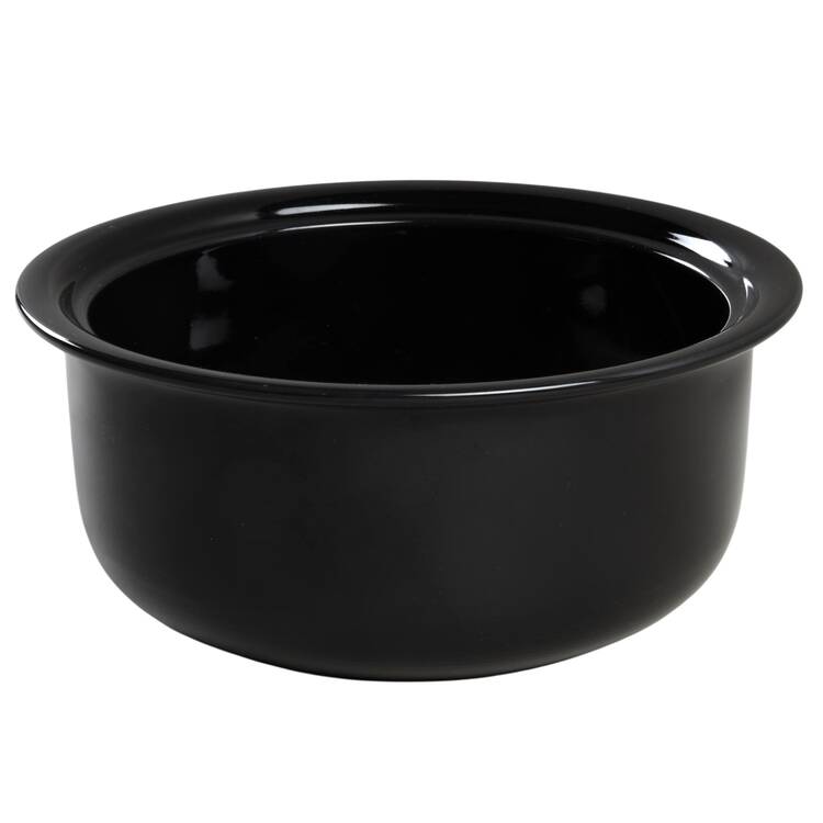 Solid Color Black 2 Qt Round Covered Casserole No Lid