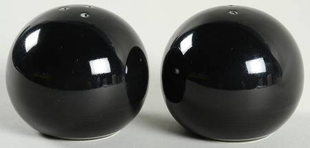 Solid Color Black Salt & Pepper Set
