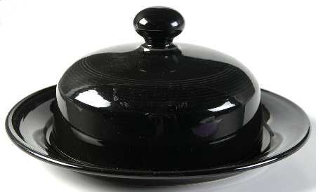 Solid Color Black Round Covered Butter