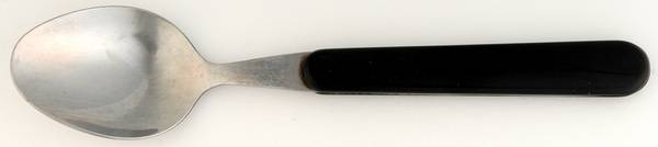 Solid Color Black Place/Oval Soup Spoon