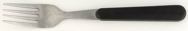 Solid Color Black Individual Salad Fork