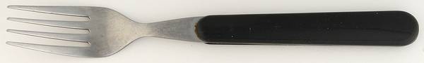 Solid Color Black Dinner Fork (7 1/2" or Larger)