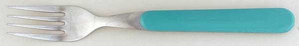 Solid Color Dark Aqua Dinner Fork (7 1/2" or Larger)