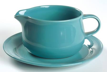 Solid Color Dark Aqua Gravy Boat & Underplate